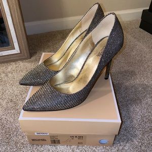 Michael Kors Claire Pump Glitter Chain Mesh SZ 9.5